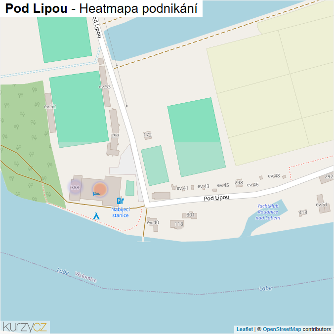 Mapa Pod Lipou - Firmy v ulici.