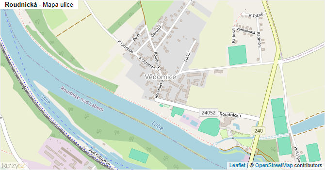 Roudnická - mapa ulice