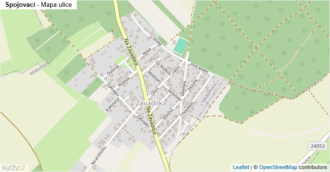 Spojovací - mapa ulice