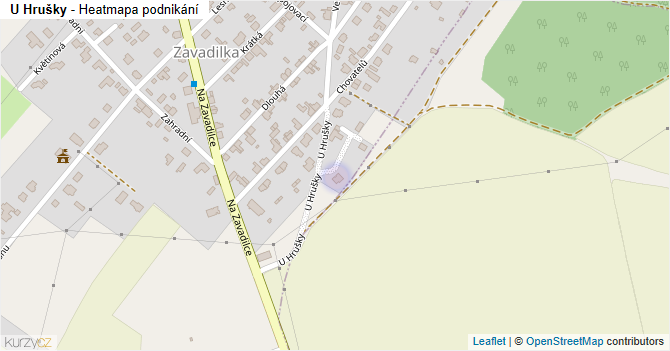 U Hrušky - mapa podnikání