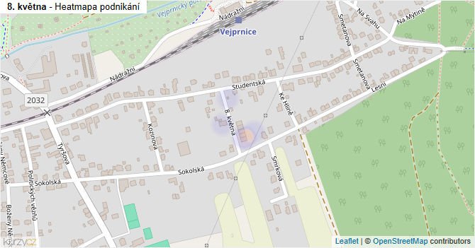 8. května - mapa podnikání