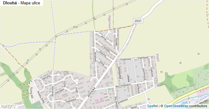 Dlouhá - mapa ulice