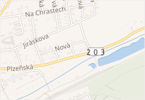Jabloňová v obci Vejprnice - mapa ulice