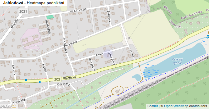 Jabloňová - mapa podnikání