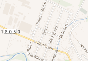 Jarní v obci Vejprnice - mapa ulice