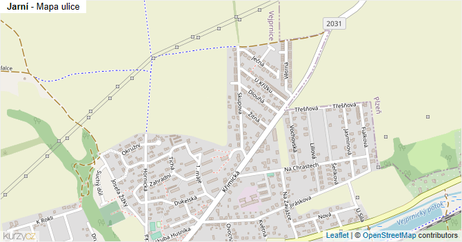 Jarní - mapa ulice