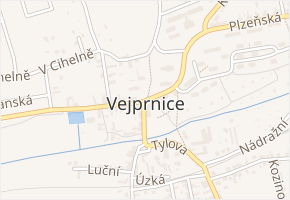Jedlová v obci Vejprnice - mapa ulice