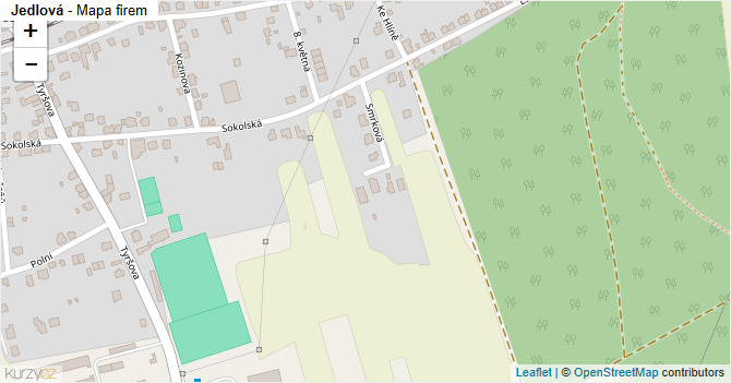 Jedlová - mapa firem