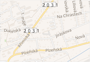 Jiráskova v obci Vejprnice - mapa ulice