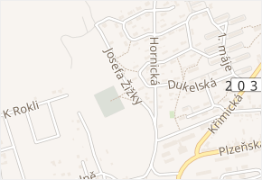 Josefa Žižky v obci Vejprnice - mapa ulice