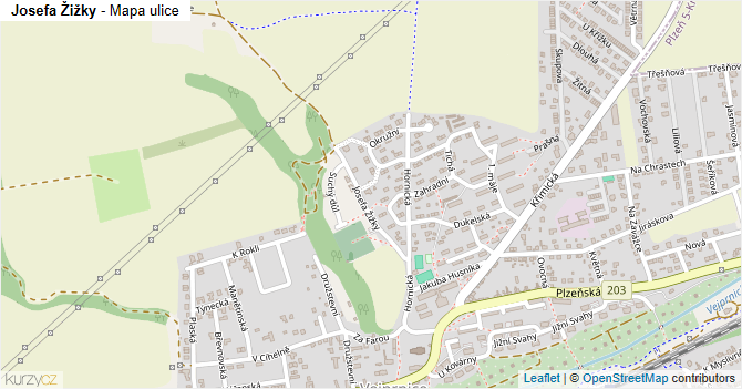 Josefa Žižky - mapa ulice
