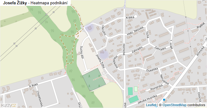Josefa Žižky - mapa podnikání