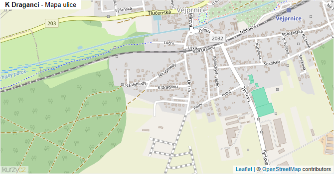 K Draganci - mapa ulice