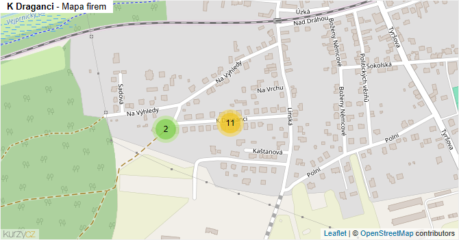 K Draganci - mapa firem