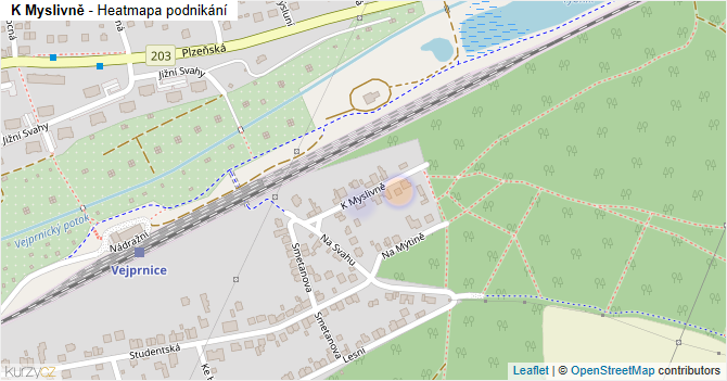 K Myslivně - mapa podnikání