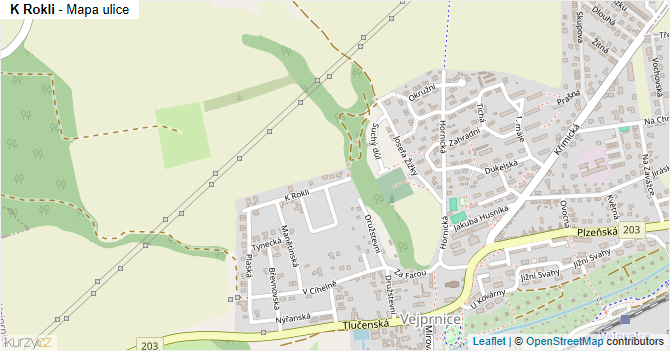 K Rokli - mapa ulice