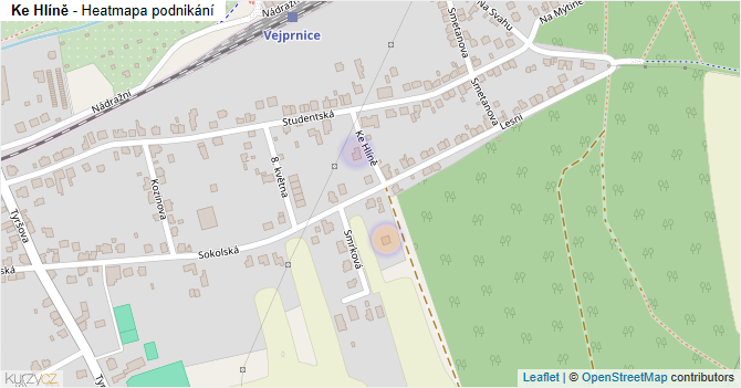Ke Hlíně - mapa podnikání