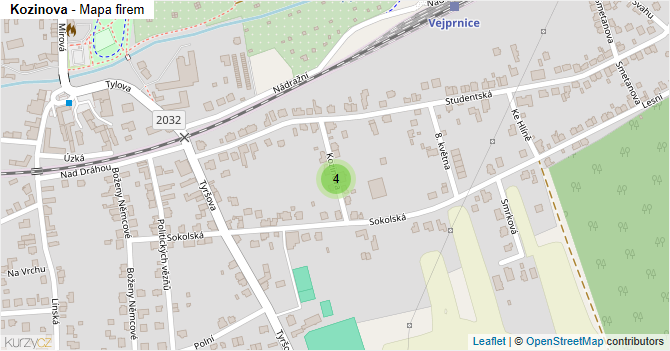 Kozinova - mapa firem
