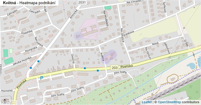 Květná - mapa podnikání