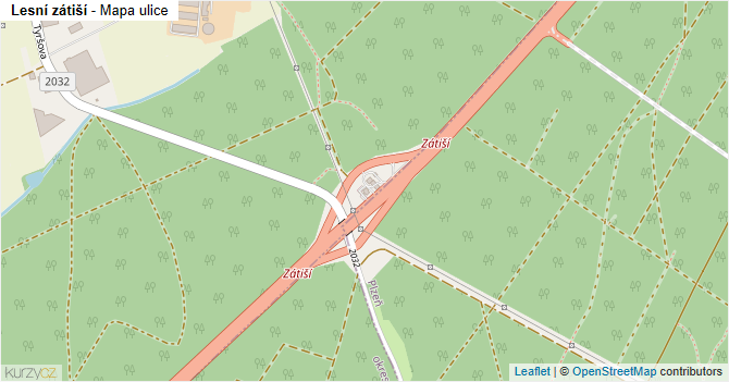 Lesní zátiší - mapa ulice