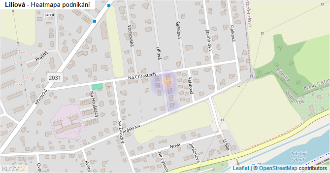 Liliová - mapa podnikání