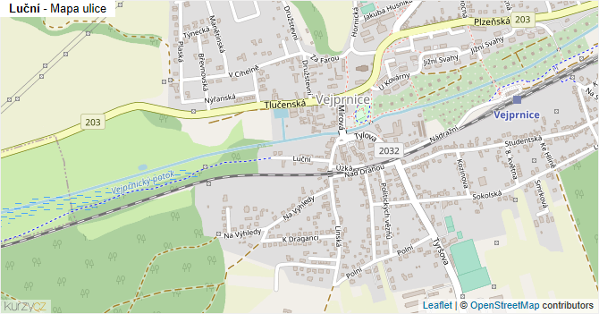 Luční - mapa ulice