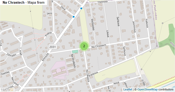 Na Chrastech - mapa firem