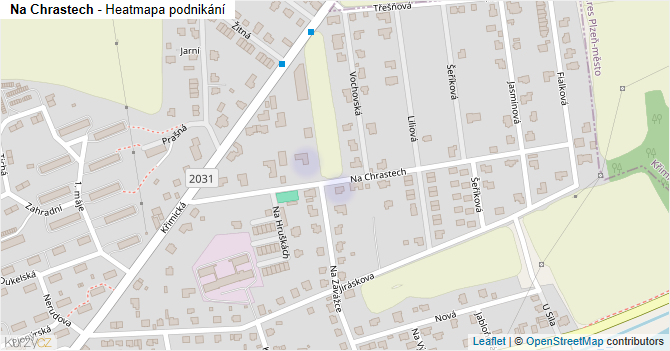 Na Chrastech - mapa podnikání