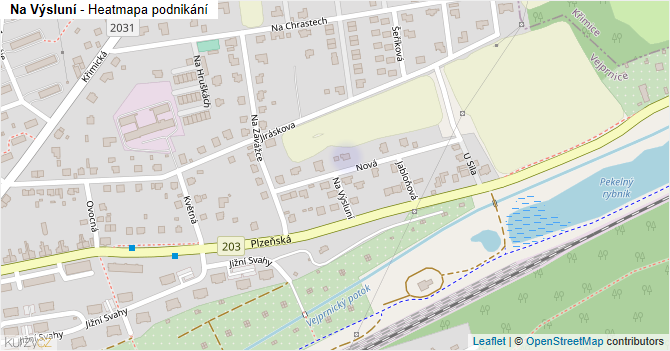 Na Výsluní - mapa podnikání