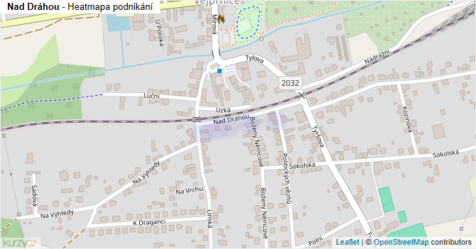 Nad Dráhou - mapa podnikání
