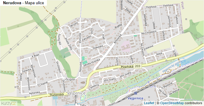 Nerudova - mapa ulice