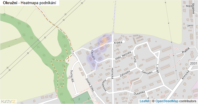 Okružní - mapa podnikání