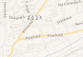 Ovocná v obci Vejprnice - mapa ulice
