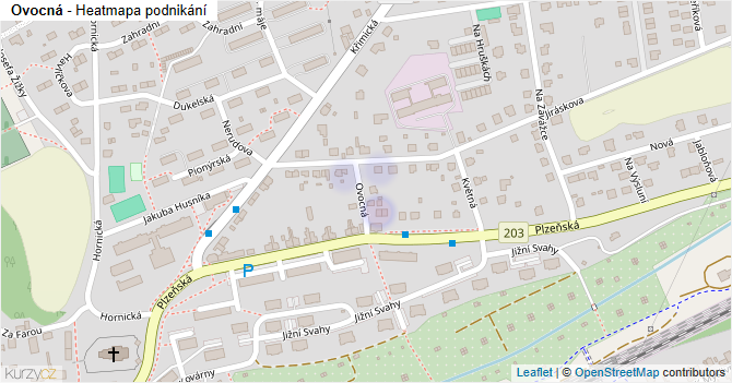 Ovocná - mapa podnikání