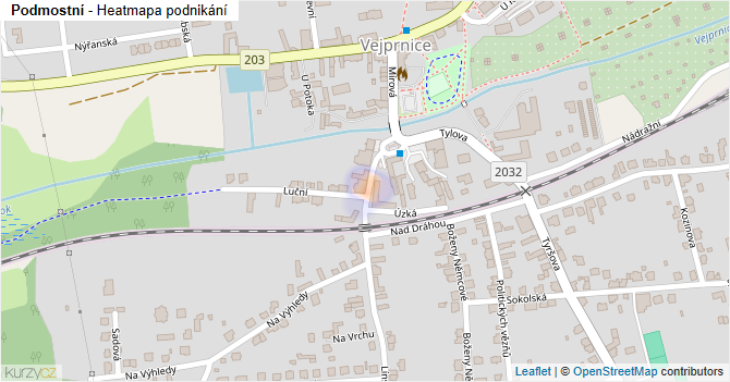 Podmostní - mapa podnikání
