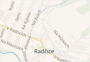 Prašná v obci Vejprnice - mapa ulice