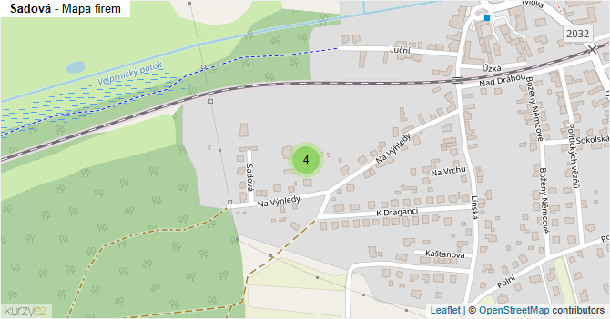 Sadová - mapa firem