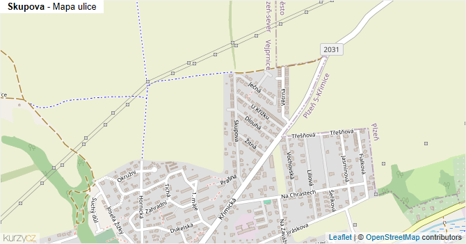 Skupova - mapa ulice