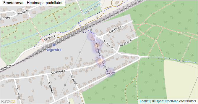 Smetanova - mapa podnikání