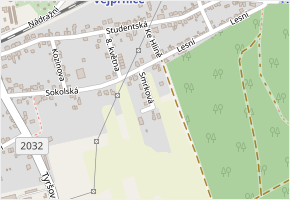 Smrková v obci Vejprnice - mapa ulice