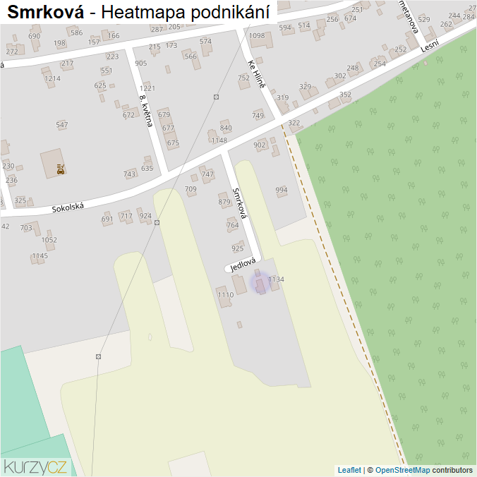 Mapa Smrková - Firmy v ulici.