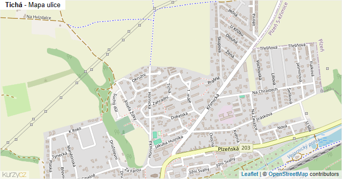 Tichá - mapa ulice