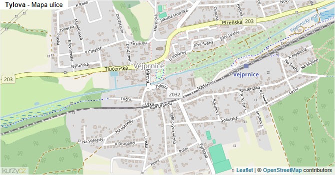 Tylova - mapa ulice