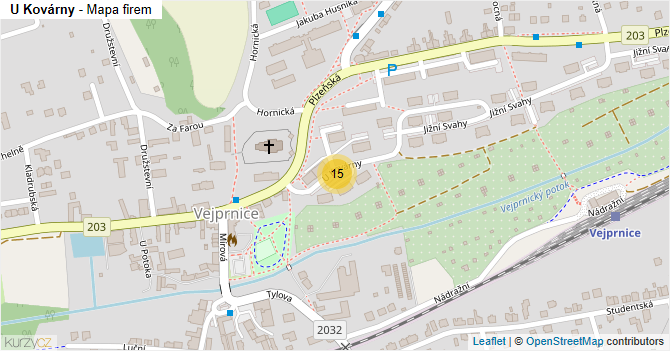 U Kovárny - mapa firem