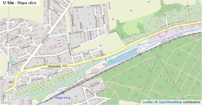 U Sila - mapa ulice
