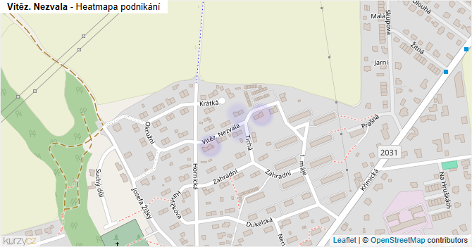 Vítěz. Nezvala - mapa podnikání