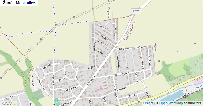 Žitná - mapa ulice