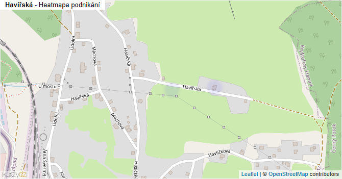 Havířská - mapa podnikání