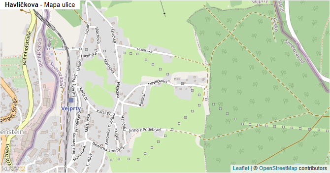 Havlíčkova - mapa ulice