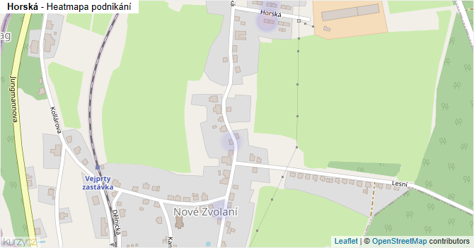 Horská - mapa podnikání